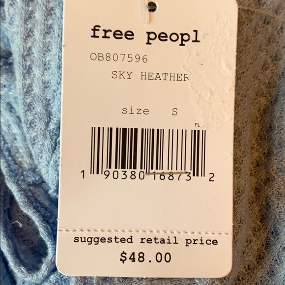 NWT Free People waffle knit Tank - Picture 7 of 8
